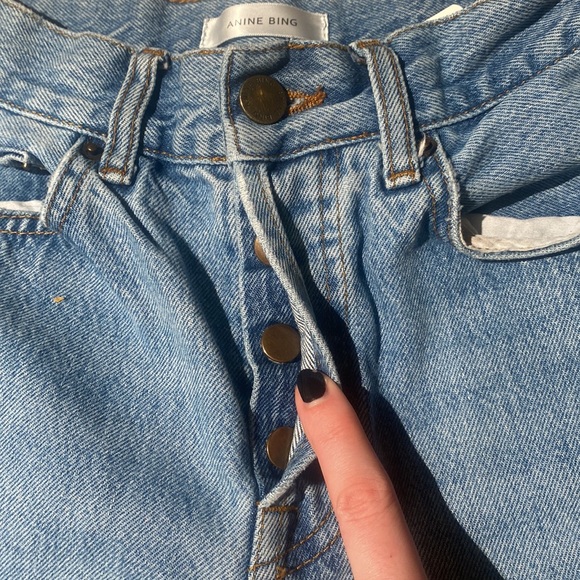 Anine Bing Brenda Jeans in Mid Blue - Picture 9 of 13